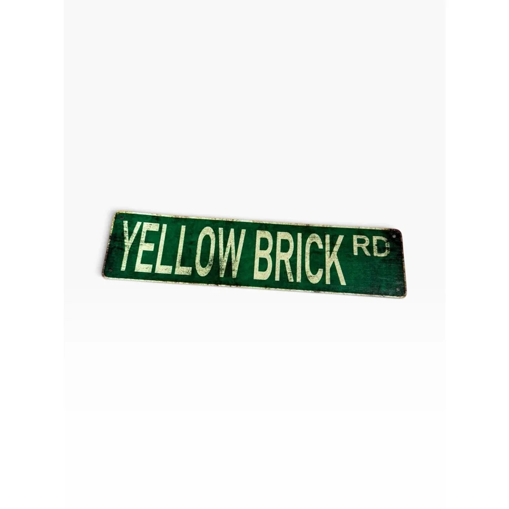 New Novelty Collectible Metal Sign YELLOW BRICK RD street sign green